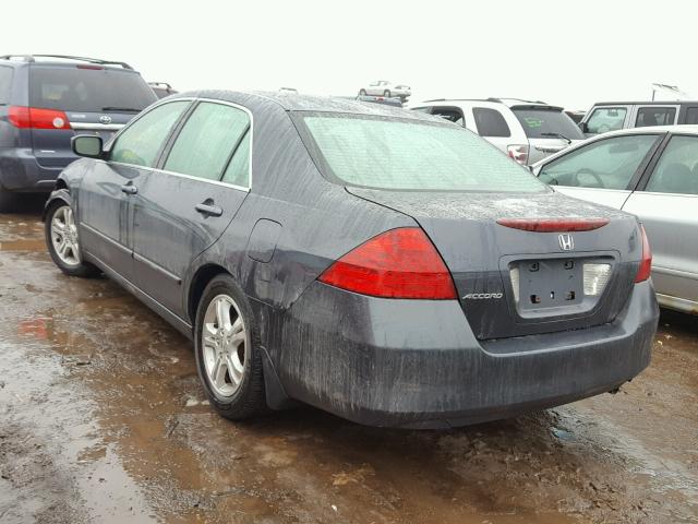 1HGCM56357A101508 - 2007 HONDA ACCORD SE BLUE photo 3