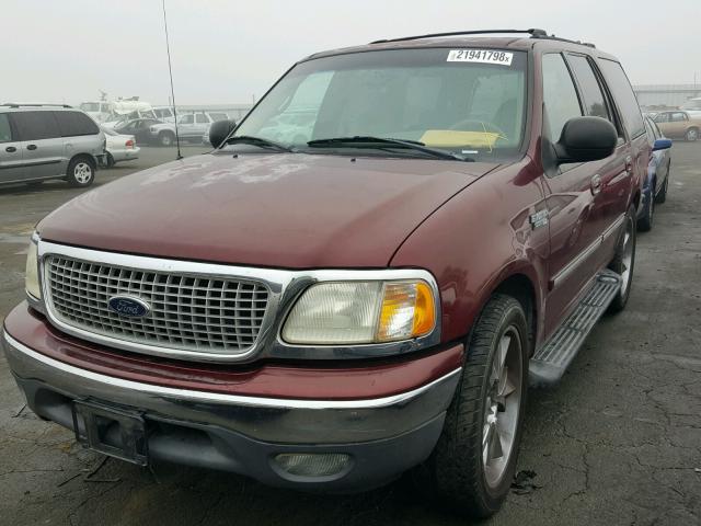 1FMRU17L0XLB81574 - 1999 FORD EXPEDITION BURGUNDY photo 2