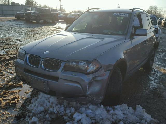 WBXPA93416WG89072 - 2006 BMW X3 3.0I SILVER photo 2