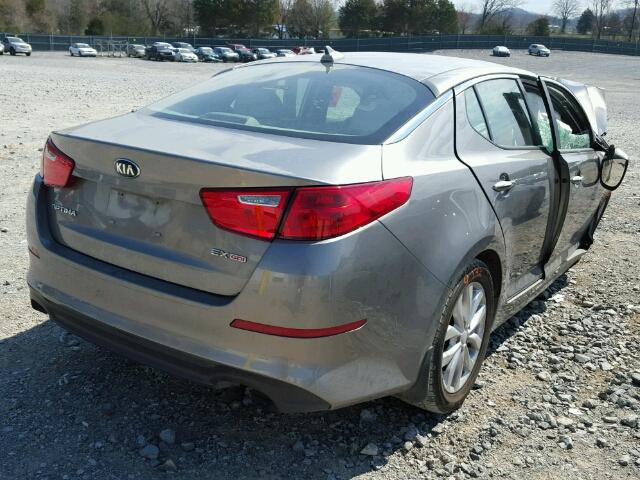 5XXGN4A76EG289605 - 2014 KIA OPTIMA EX SILVER photo 4