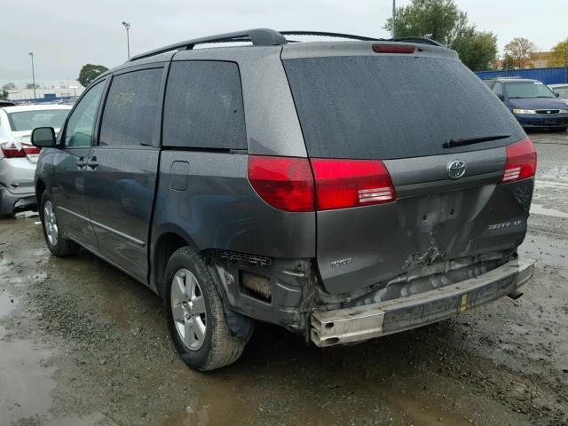 5TDZA23C84S204070 - 2004 TOYOTA SIENNA CE CHARCOAL photo 3