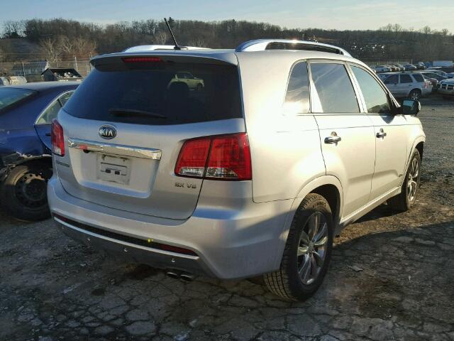 5XYKWDA2XBG095260 - 2011 KIA SORENTO SX SILVER photo 4