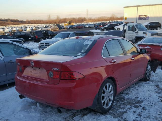 JH4CL969X6C010653 - 2006 ACURA TSX RED photo 4