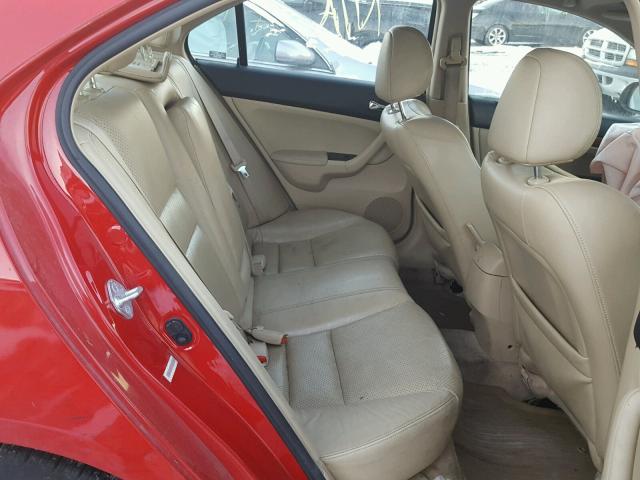 JH4CL969X6C010653 - 2006 ACURA TSX RED photo 6