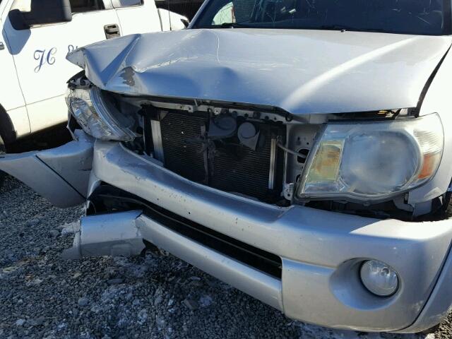 5TELU42N45Z132140 - 2005 TOYOTA TACOMA DOU SILVER photo 9