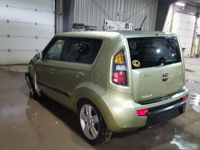 KNDJT2A23A7101422 - 2010 KIA SOUL + GREEN photo 3