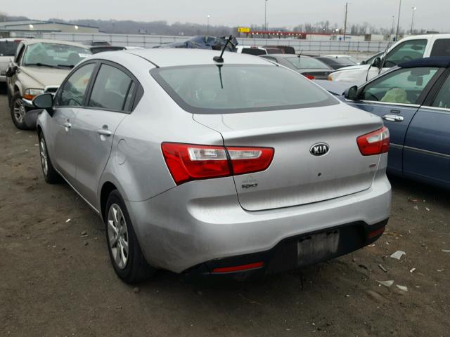 KNADM4A3XD6173613 - 2013 KIA RIO LX SILVER photo 3