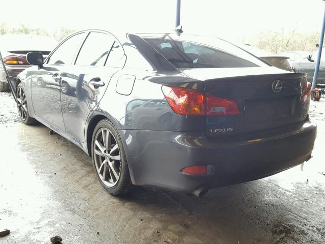 JTHBK262X82065685 - 2008 LEXUS IS 250 CHARCOAL photo 3