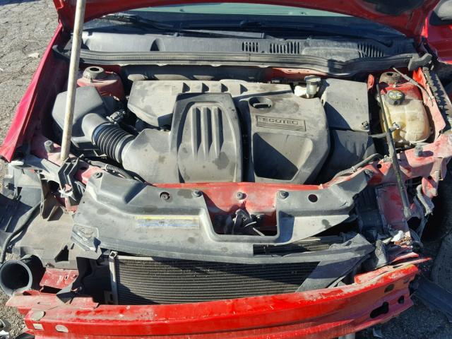 1G1AK52F357562186 - 2005 CHEVROLET COBALT RED photo 7