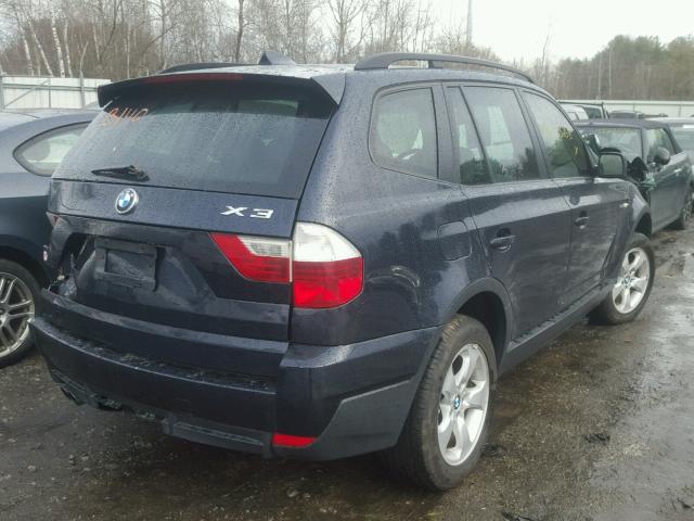 WBXPC93497WF27329 - 2007 BMW X3 3.0SI BLUE photo 4