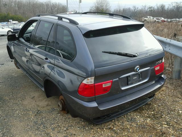 5UXFB33592LH33289 - 2002 BMW X5 4.4I GRAY photo 3