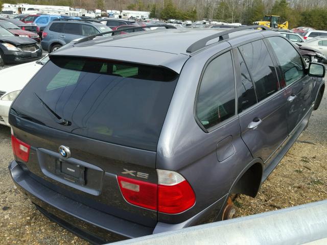 5UXFB33592LH33289 - 2002 BMW X5 4.4I GRAY photo 4