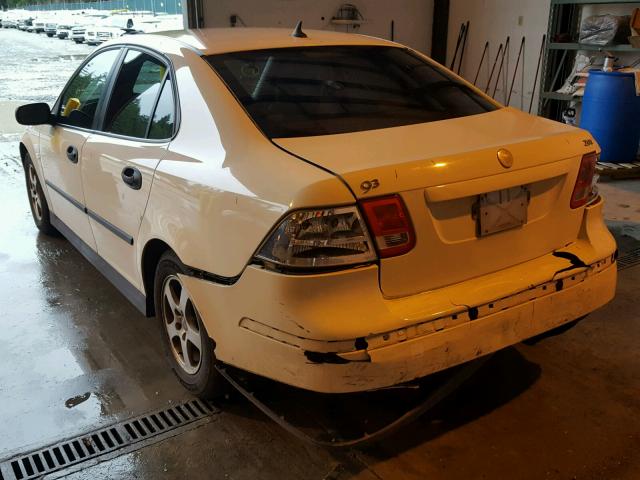 YS3FB49S741000991 - 2004 SAAB 9-3 LINEAR WHITE photo 3