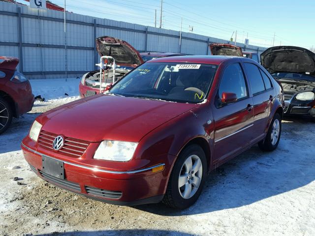 3VWSK69M94M052805 - 2004 VOLKSWAGEN JETTA GLS RED photo 2