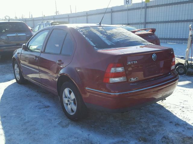 3VWSK69M94M052805 - 2004 VOLKSWAGEN JETTA GLS RED photo 3