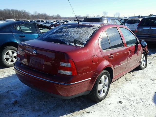 3VWSK69M94M052805 - 2004 VOLKSWAGEN JETTA GLS RED photo 4