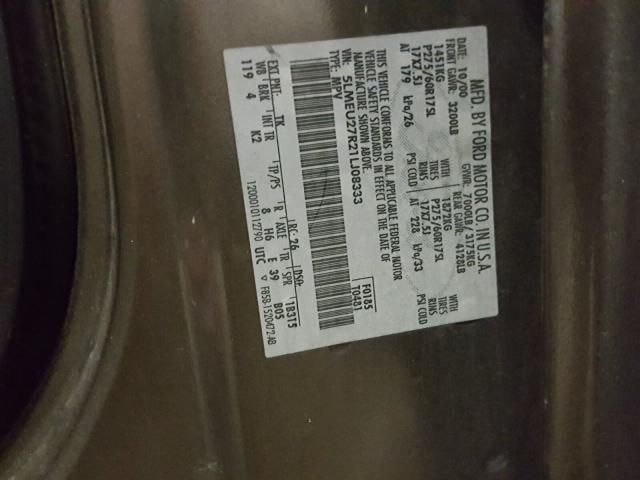 5LMEU27R21LJ08333 - 2001 LINCOLN NAVIGATOR BROWN photo 10