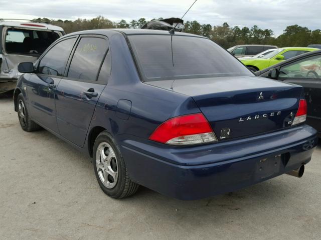 JA3AJ26E23U072751 - 2003 MITSUBISHI LANCER ES BLUE photo 3