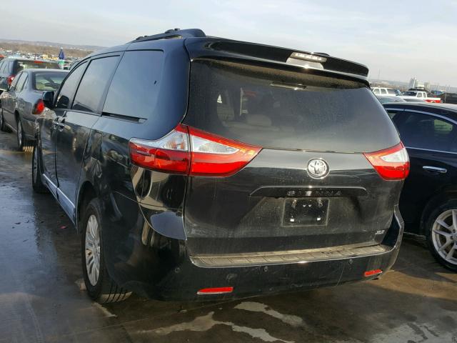 5TDYZ3DC9HS830368 - 2017 TOYOTA SIENNA XLE BLACK photo 3