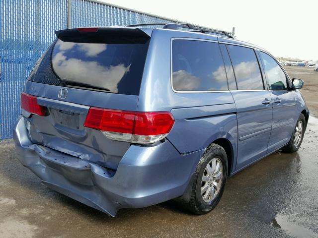 5FNRL38748B064217 - 2008 HONDA ODYSSEY EX BLUE photo 4