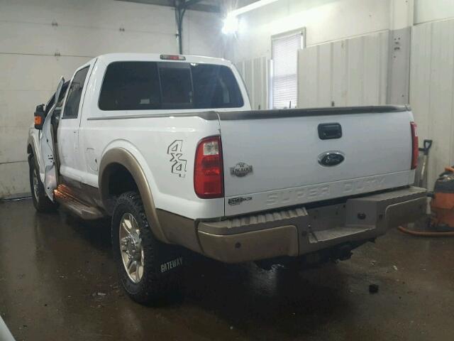 1FT7W2BTXBEB02380 - 2011 FORD F250 SUPER WHITE photo 3