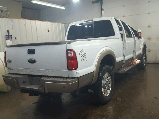 1FT7W2BTXBEB02380 - 2011 FORD F250 SUPER WHITE photo 4