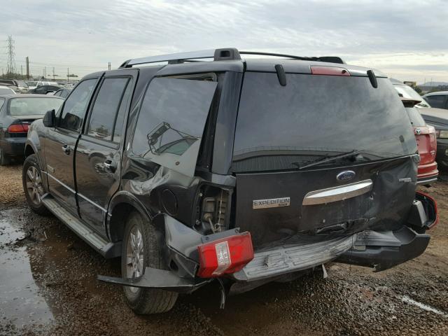 1FMFU19507LA40201 - 2007 FORD EXPEDITION BLACK photo 3