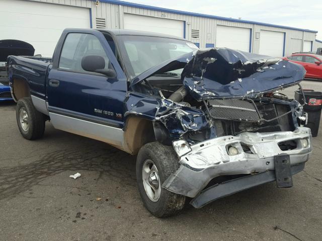 1B7HF13Z01J588799 - 2001 DODGE RAM 1500 BLUE photo 1