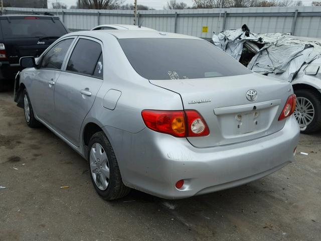 JTDBL40E89J013136 - 2009 TOYOTA COROLLA BA SILVER photo 3