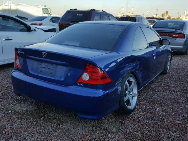 1HGEM22564L066783 - 2004 HONDA CIVIC LX BLUE photo 4