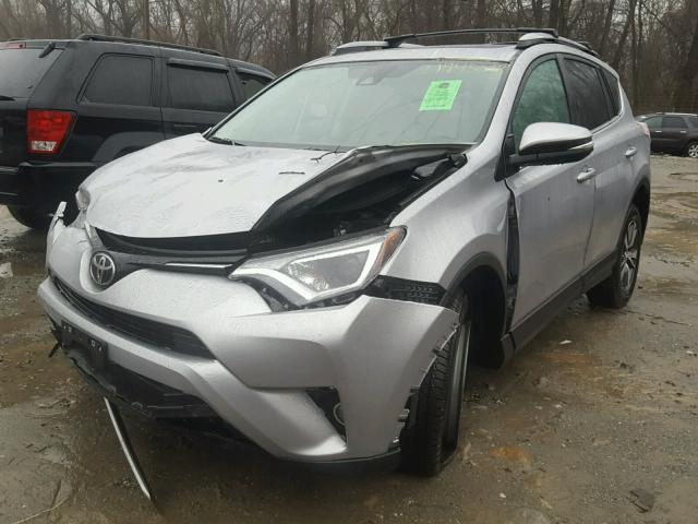 2T3RFREV0HW650775 - 2017 TOYOTA RAV4 XLE SILVER photo 2