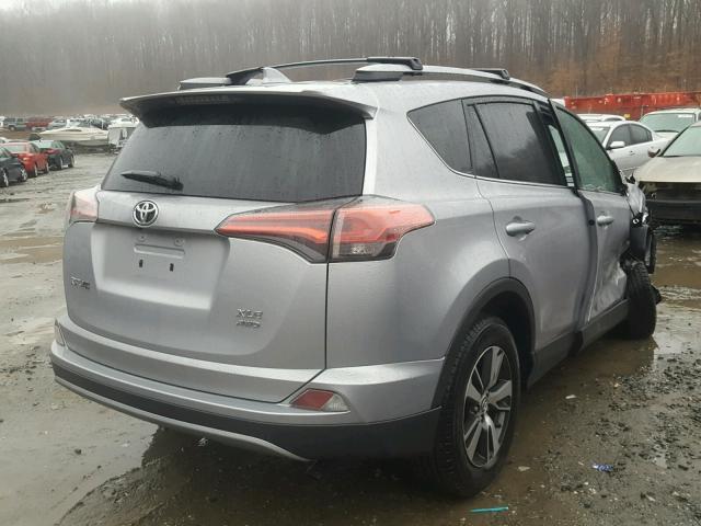 2T3RFREV0HW650775 - 2017 TOYOTA RAV4 XLE SILVER photo 4