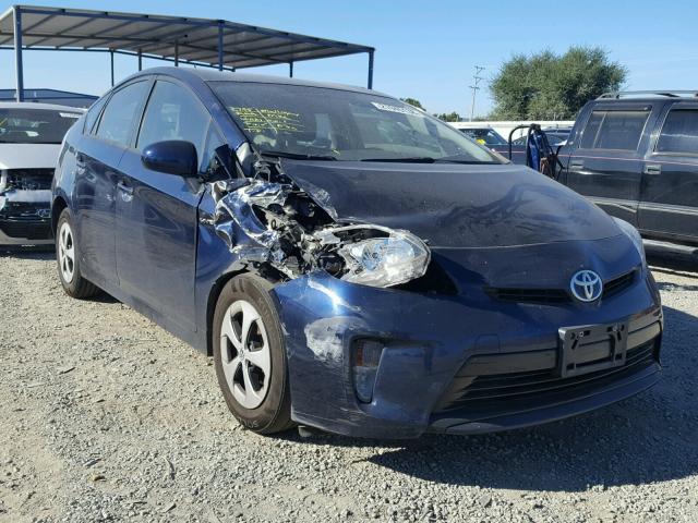 JTDKN3DU3D1644214 - 2013 TOYOTA PRIUS BLUE photo 1