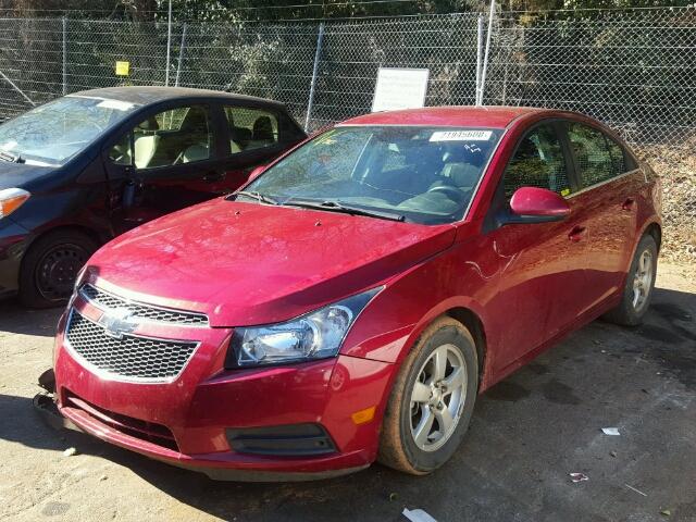 1G1PC5SB8E7235934 - 2014 CHEVROLET CRUZE LT RED photo 2