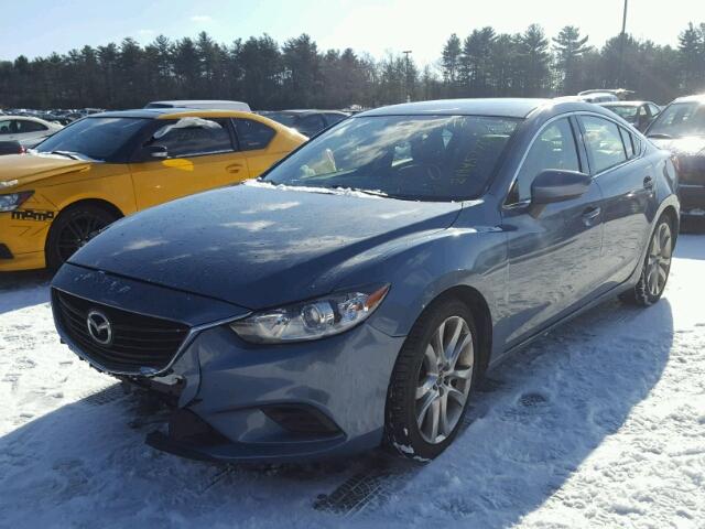 JM1GJ1V69E1147630 - 2014 MAZDA 6 TOURING BLUE photo 2