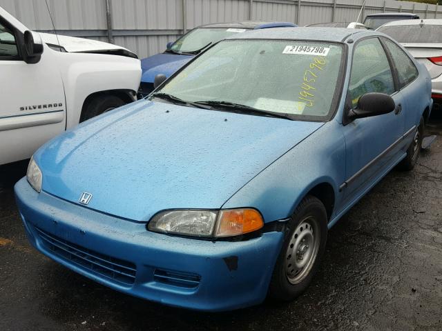 2HGEJ2123RH521366 - 1994 HONDA CIVIC DX BLUE photo 2