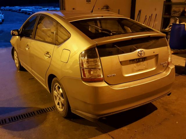 JTDKB22U040031429 - 2004 TOYOTA PRIUS TAN photo 3