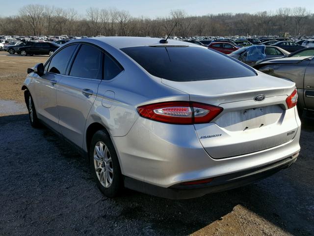 1FA6P0G71F5123672 - 2015 FORD FUSION S SILVER photo 3