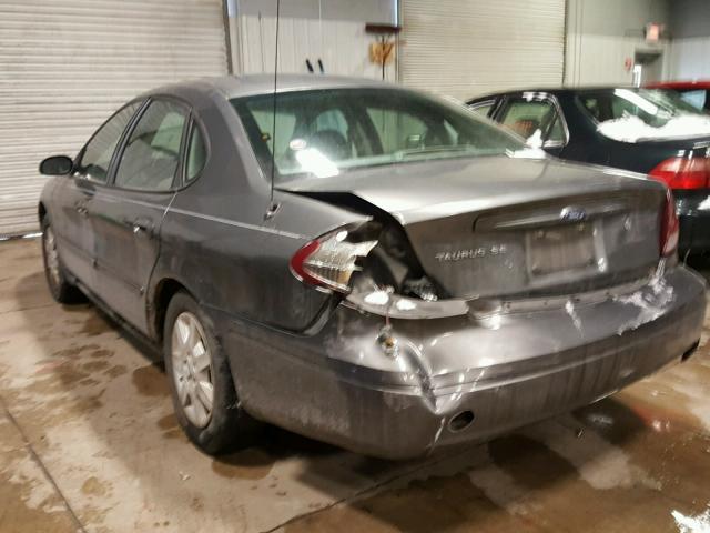 1FAHP53U55A202186 - 2005 FORD TAURUS SE GRAY photo 3