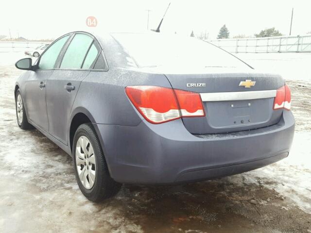 1G1PA5SH3D7321175 - 2013 CHEVROLET CRUZE LS BLUE photo 3