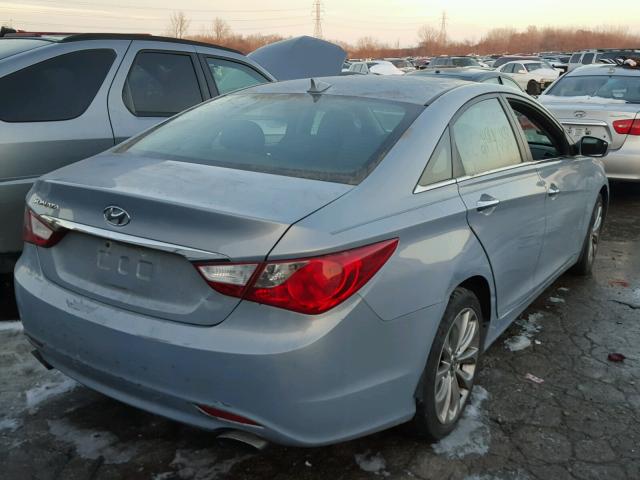 5NPEC4AC7CH452998 - 2012 HYUNDAI SONATA SE BLUE photo 4