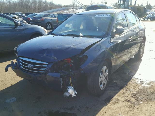 KMHDU4AD5AU864949 - 2010 HYUNDAI ELANTRA BL BLUE photo 2