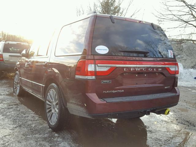 5LMJJ2LT0GEL03157 - 2016 LINCOLN NAVIGATOR მუქწითელი ფოტო 3