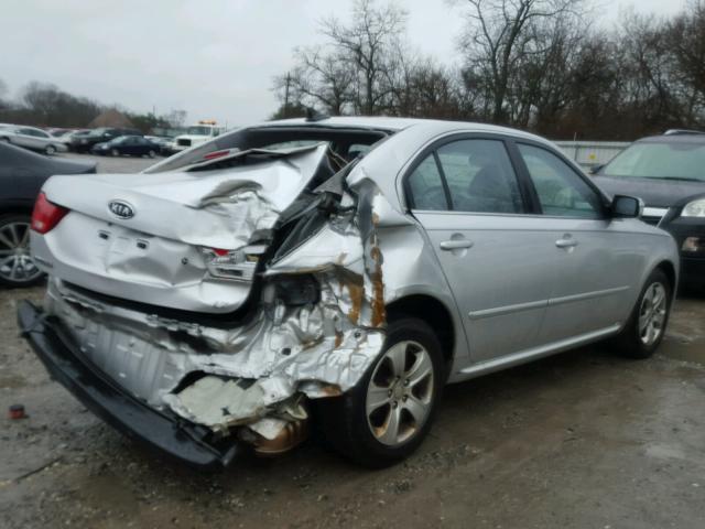 KNAGE228495311930 - 2009 KIA OPTIMA LX SILVER photo 4