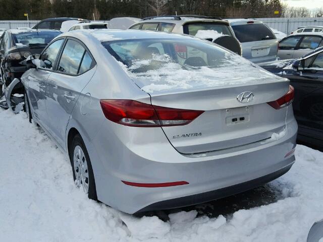 5NPD74LF9HH057400 - 2017 HYUNDAI ELANTRA SE SILVER photo 3