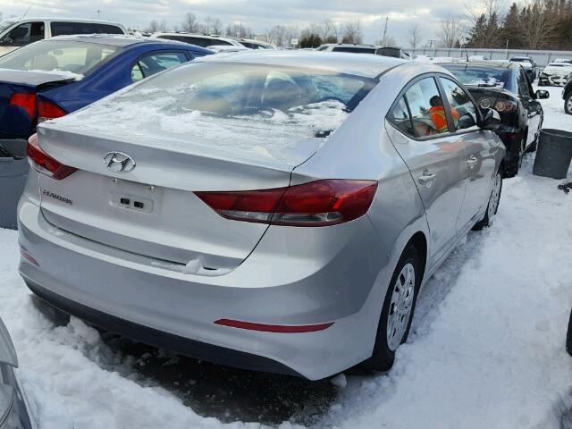 5NPD74LF9HH057400 - 2017 HYUNDAI ELANTRA SE SILVER photo 4