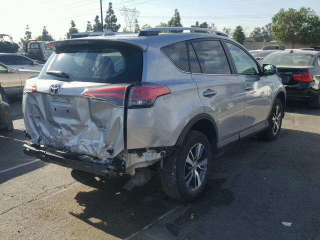 2T3RFREV3GW463139 - 2016 TOYOTA RAV4 XLE SILVER photo 4