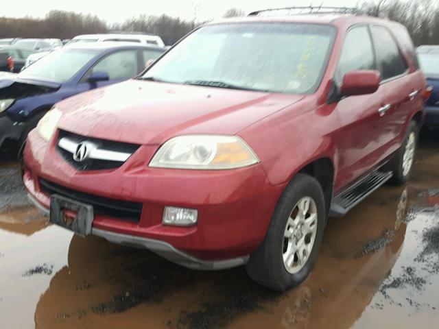 2HNYD18664H561143 - 2004 ACURA MDX TOURIN BURGUNDY photo 2