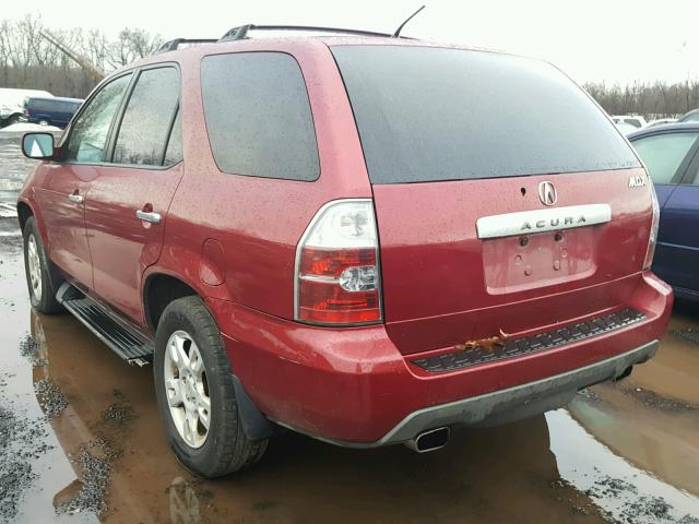 2HNYD18664H561143 - 2004 ACURA MDX TOURIN BURGUNDY photo 3