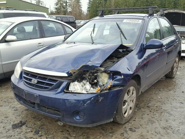 KNAFE121665260810 - 2006 KIA NEW SPECTR BLUE photo 2